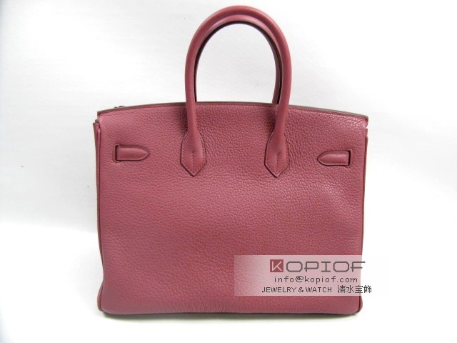 エルメス バーキン35 トリヨンクレマンス ボアトローズ(シルバー金具) her454